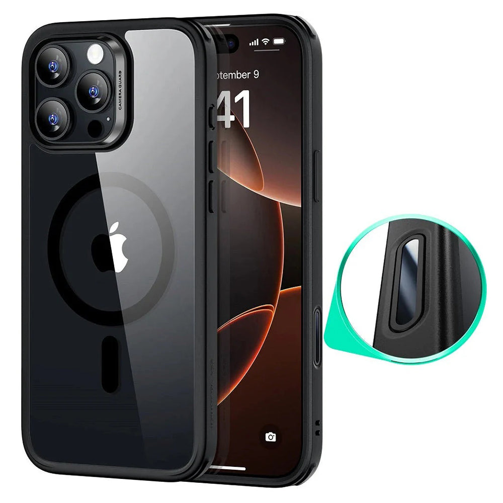 ESR - Classic Hybrid HaloLock - iPhone 16 Pro Max - Clear Black