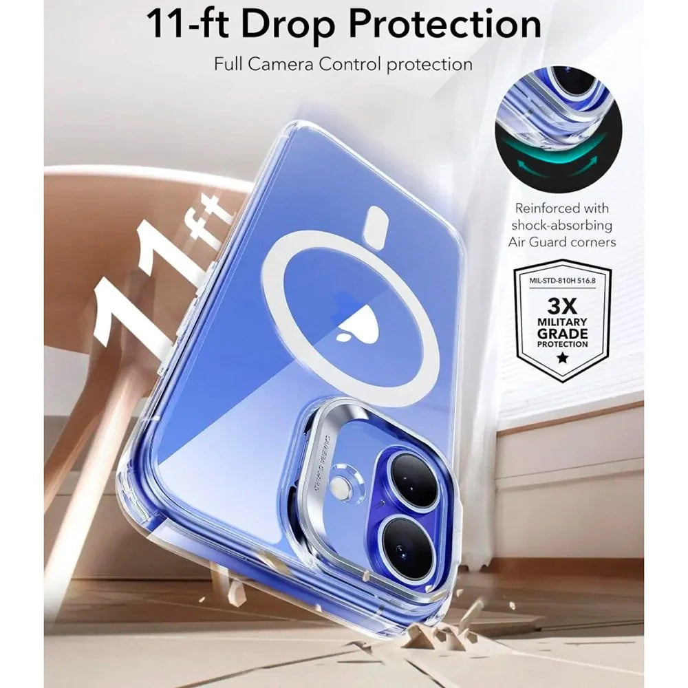 ESR - Classic Hybrid HaloLock Kickstand - iPhone 16 - Clear