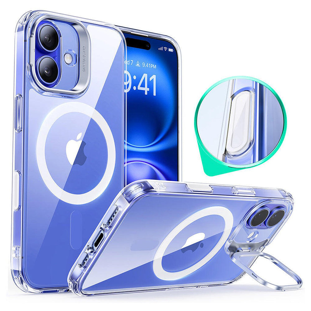 ESR - Classic Hybrid HaloLock Kickstand - iPhone 16 Plus - Clear