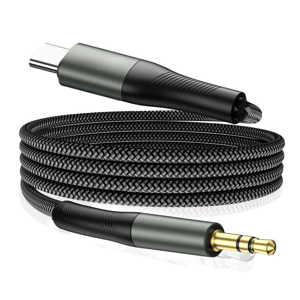 Techsuit - Premium Cable Adapter NexaSound (AC16) - Type-C to 3.5mm Jack, DAC Chip, Nylon Braided + Aluminum Alloy, 1m -