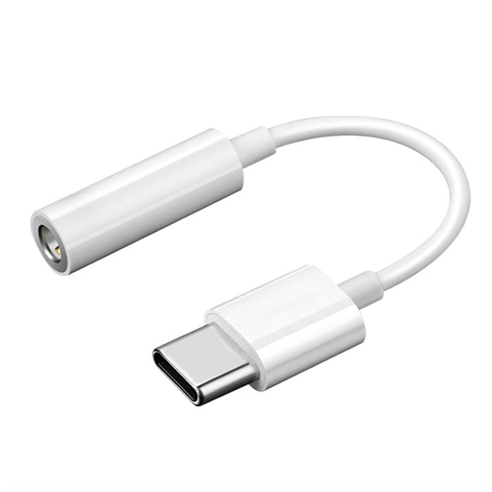 Techsuit - (2 pack) Cable Adapter MusicBox (AC18) - Type-C to 3.5mm Jack, DAC Chip, 3A, Plug and Play - White
