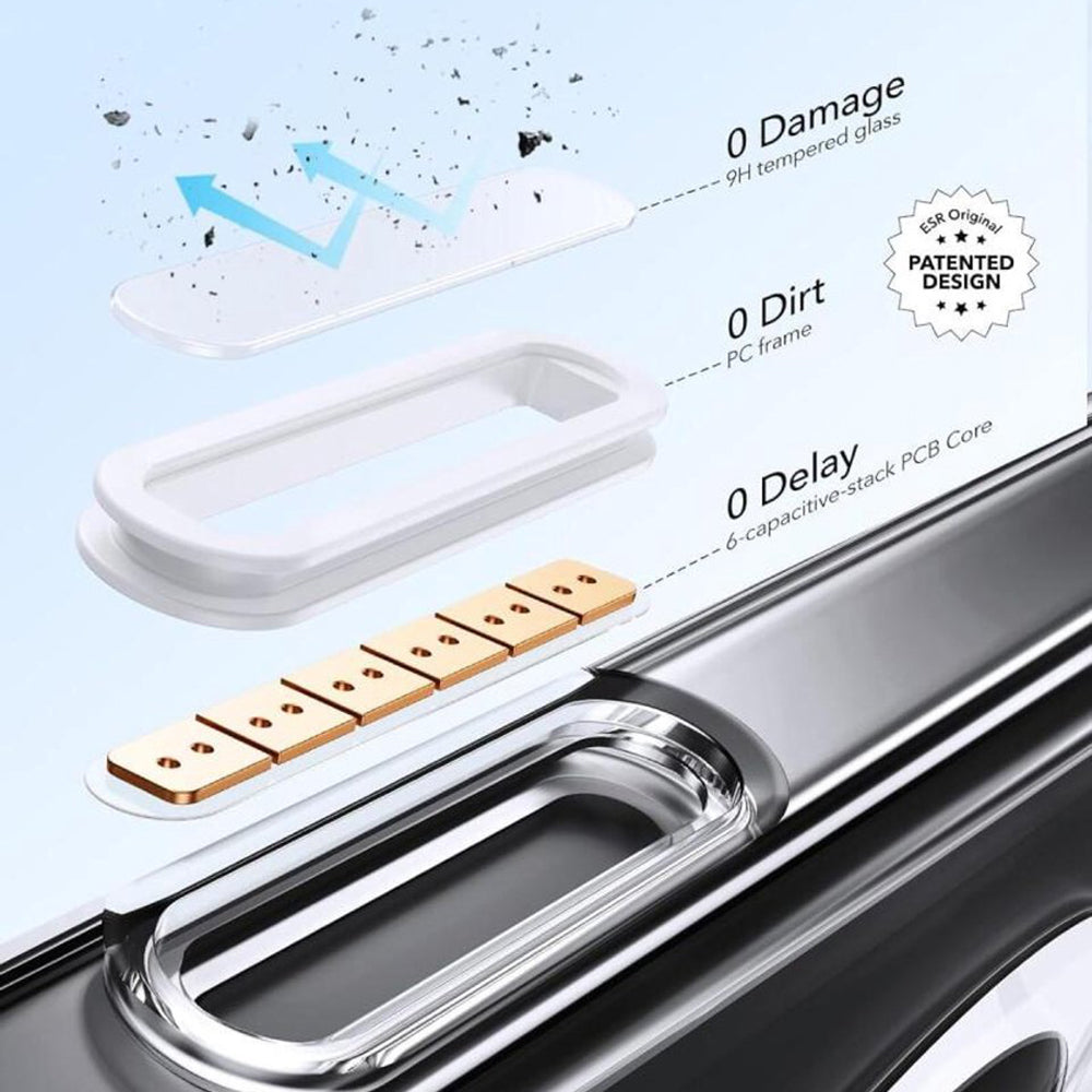 ESR - Classic Hybrid HaloLock Kickstand - iPhone 16 Pro - Clear