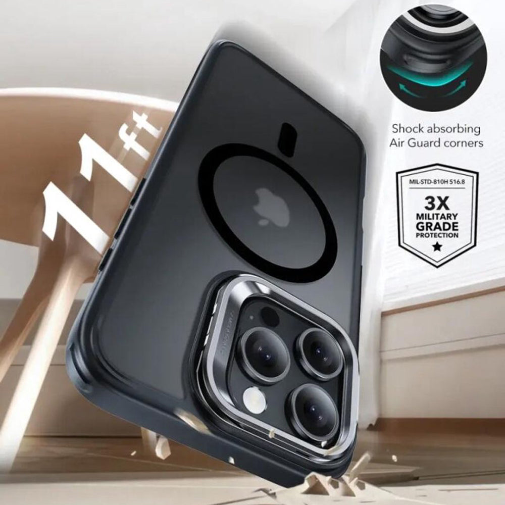 ESR - Classic Hybrid HaloLock Kickstand - iPhone 16 Pro - Frosted Black