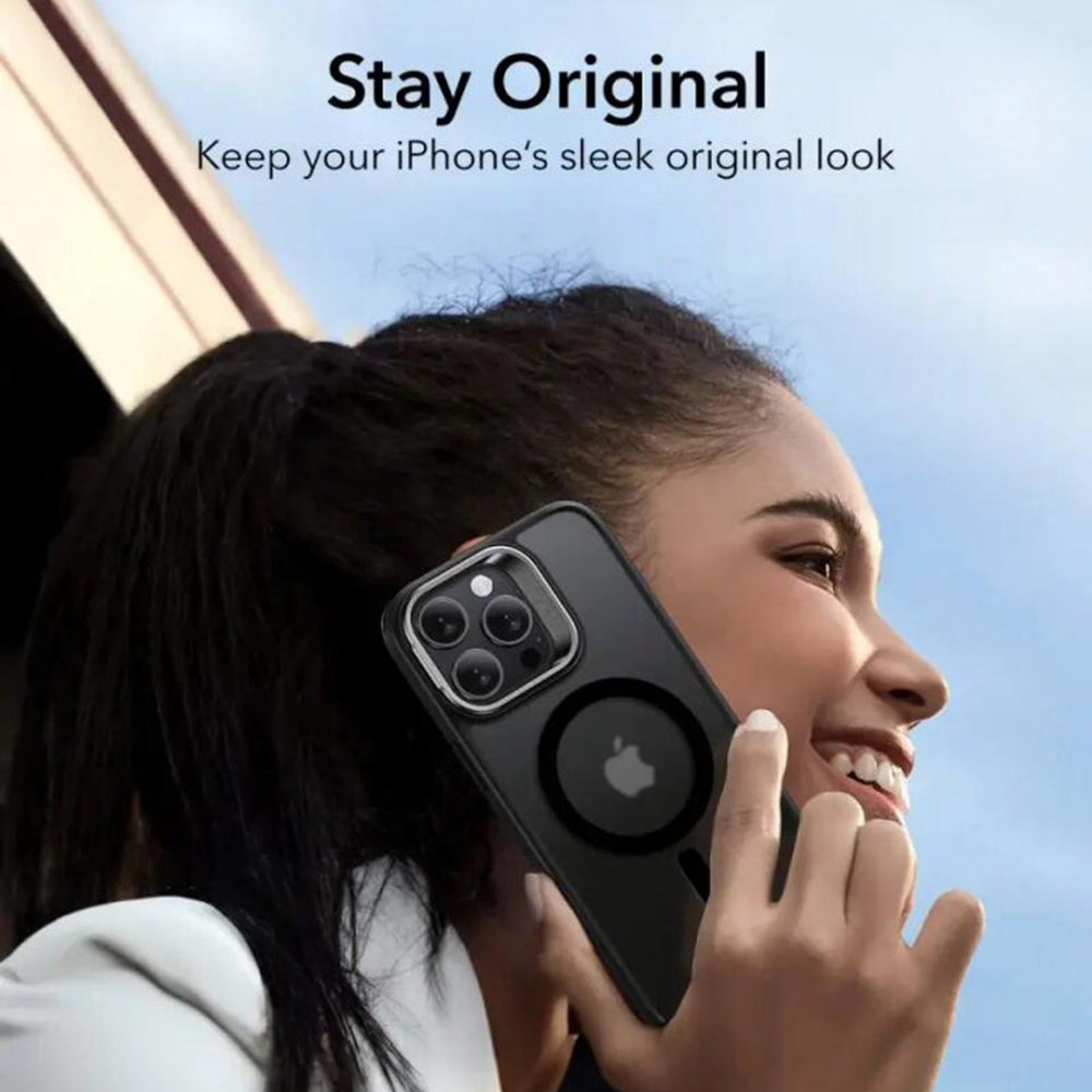 ESR - Classic Hybrid HaloLock Kickstand - iPhone 16 Pro - Frosted Black