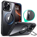 ESR - Classic Hybrid HaloLock Kickstand - iPhone 16 Pro Max - Clear Black