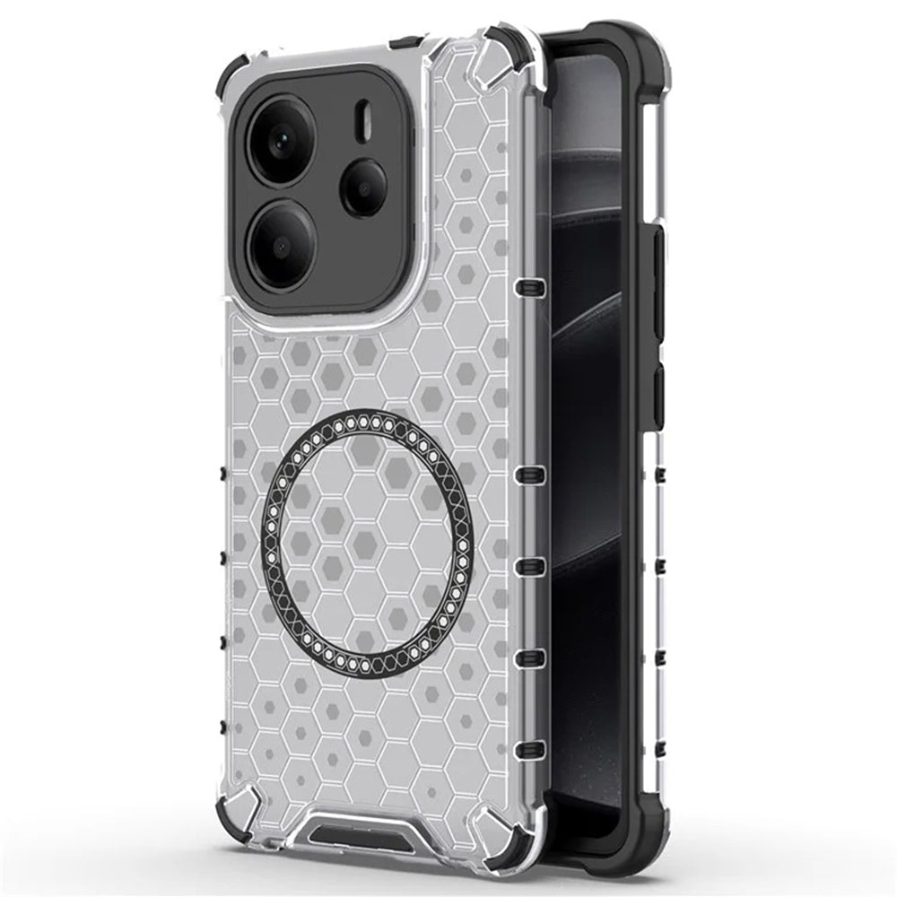 Techsuit - HoneyComb Shield MagSafe - Xiaomi Redmi Note 14 4G (Regional) - White