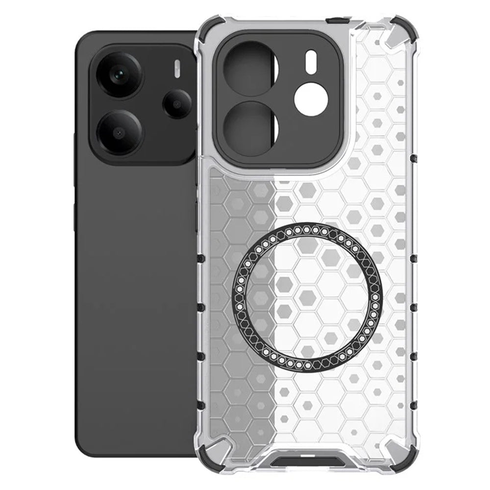 Techsuit - HoneyComb Shield MagSafe - Xiaomi Redmi Note 14 5G - White