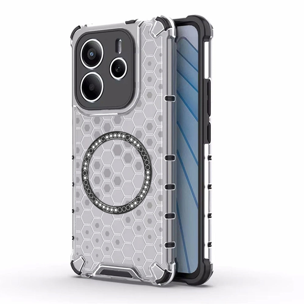 Techsuit - HoneyComb Shield MagSafe - Xiaomi Redmi Note 14 5G - White