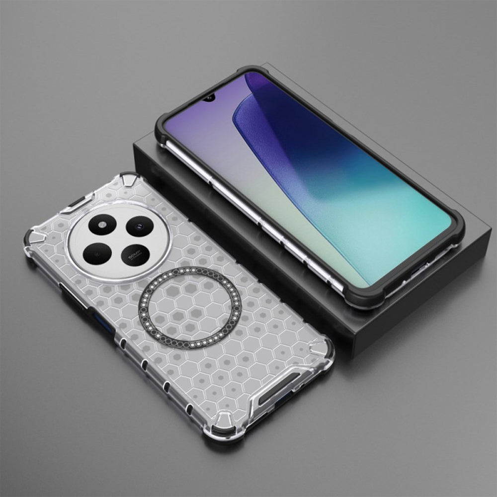Techsuit - HoneyComb Shield MagSafe - Xiaomi Redmi 14C / Poco C75 - White
