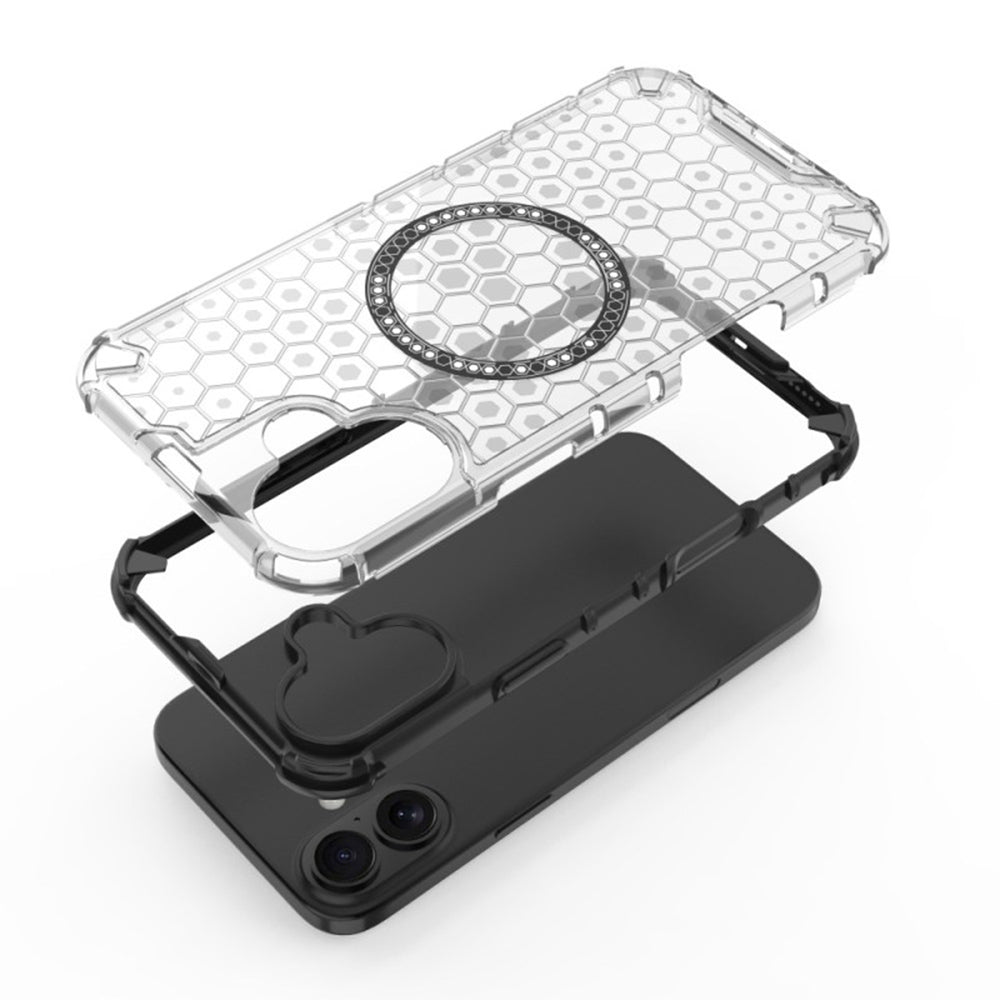Techsuit - HoneyComb Shield MagSafe - iPhone 16 - Black