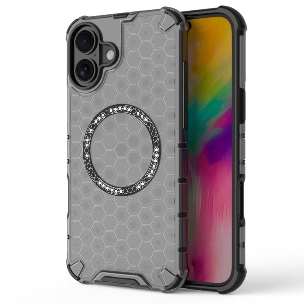 Techsuit - HoneyComb Shield MagSafe - iPhone 16 - Black