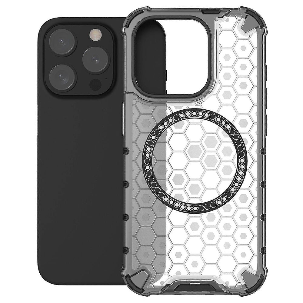 Techsuit - HoneyComb Shield MagSafe - iPhone 15 Pro - White