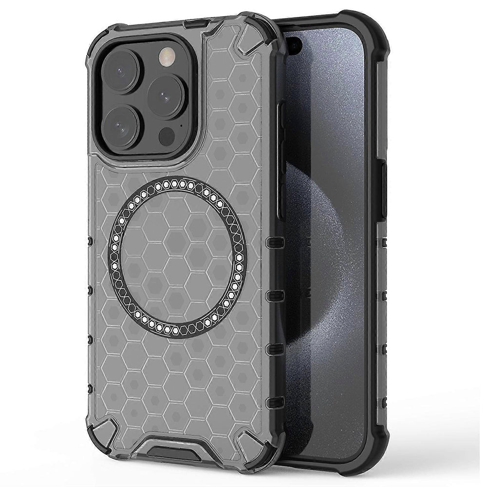 Techsuit - HoneyComb Shield MagSafe - iPhone 15 Pro - Black