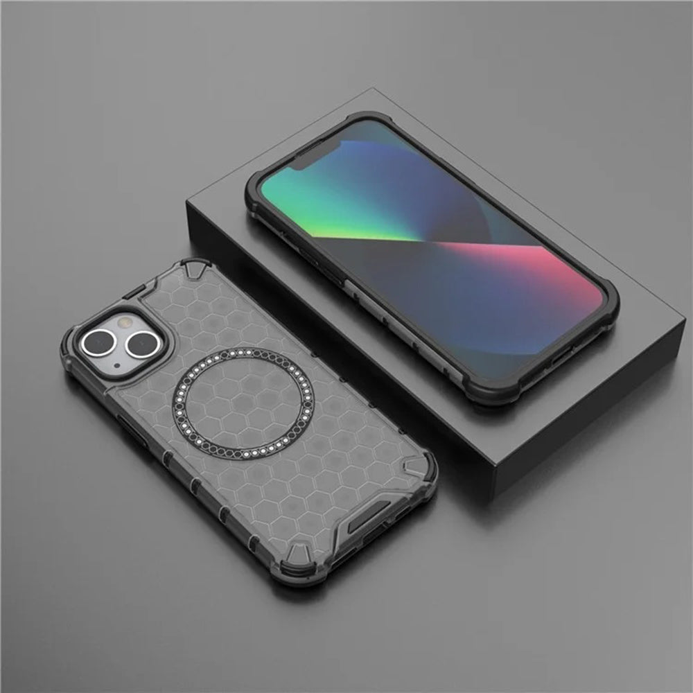 Techsuit - HoneyComb Shield MagSafe - iPhone 14 - Black