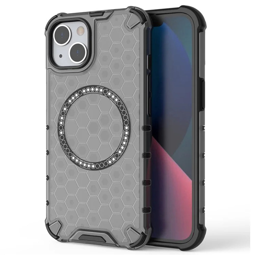 Techsuit - HoneyComb Shield MagSafe - iPhone 14 - Black