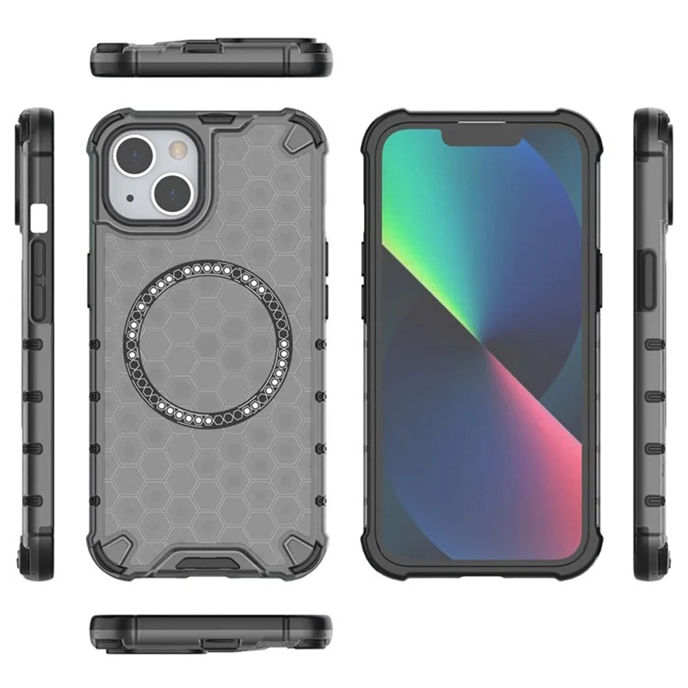 Techsuit - HoneyComb Shield MagSafe - iPhone 14 - Black