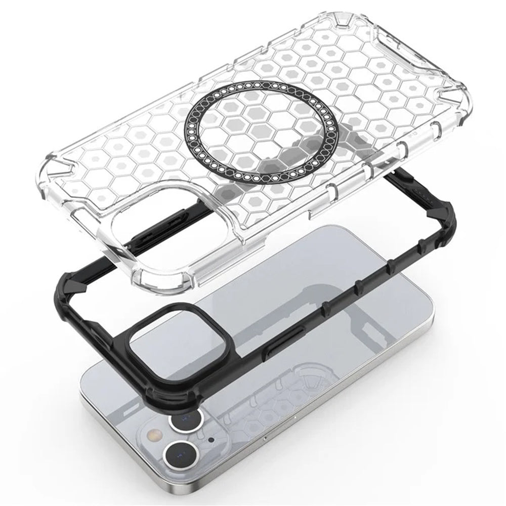 Techsuit - HoneyComb Shield MagSafe - iPhone 14 - Black