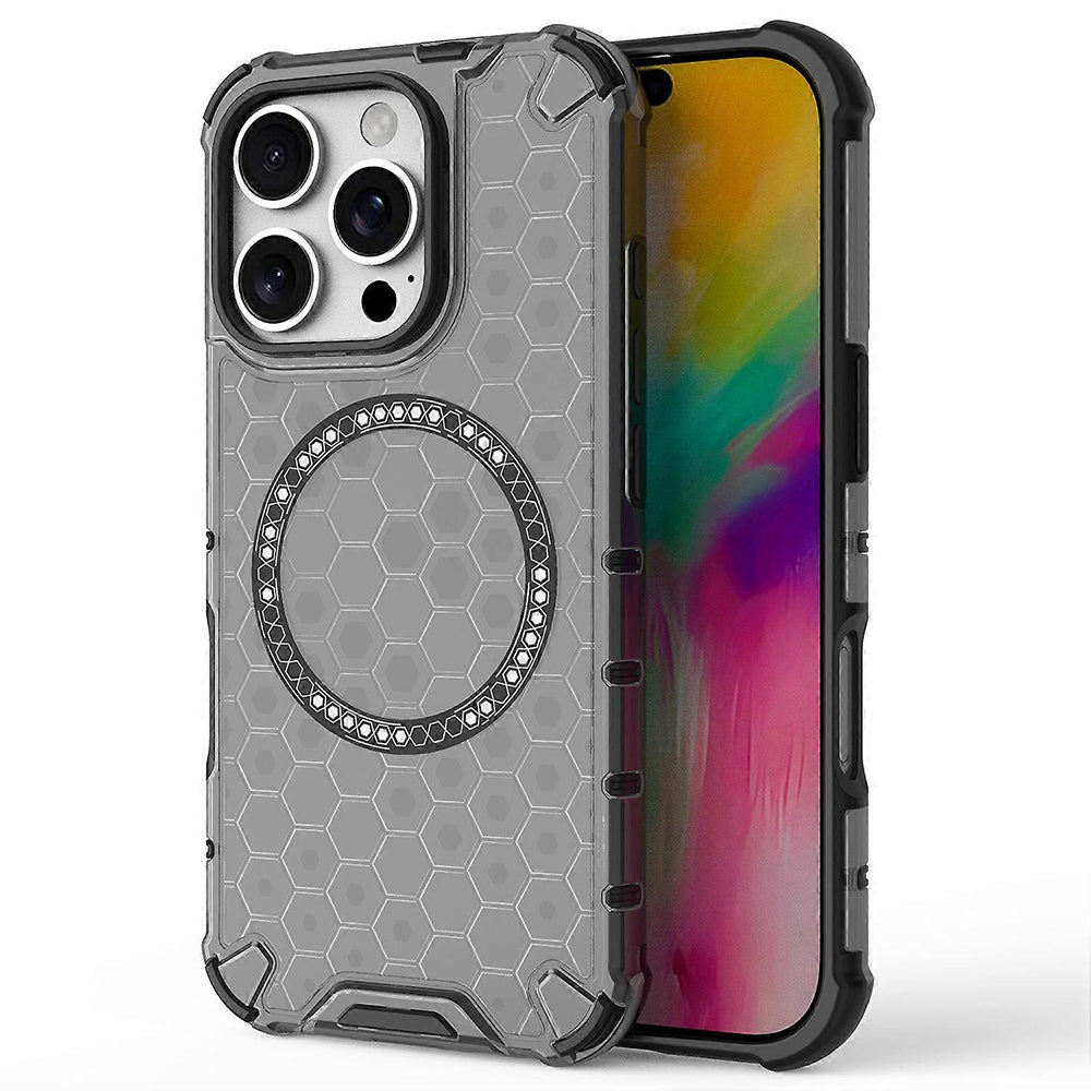 Techsuit - HoneyComb Shield MagSafe - iPhone 16 Pro Max - Black