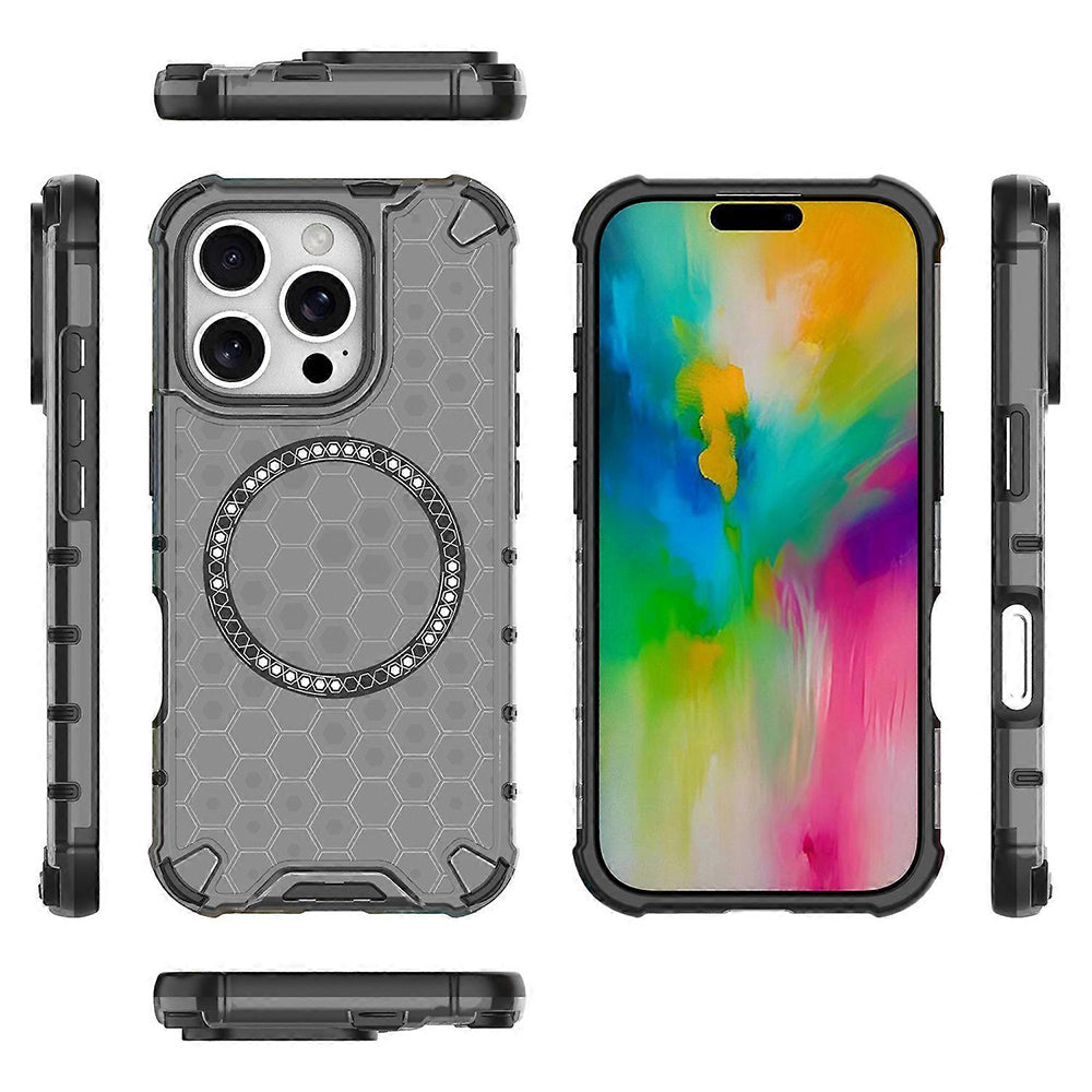 Techsuit - HoneyComb Shield MagSafe - iPhone 16 Pro Max - Black