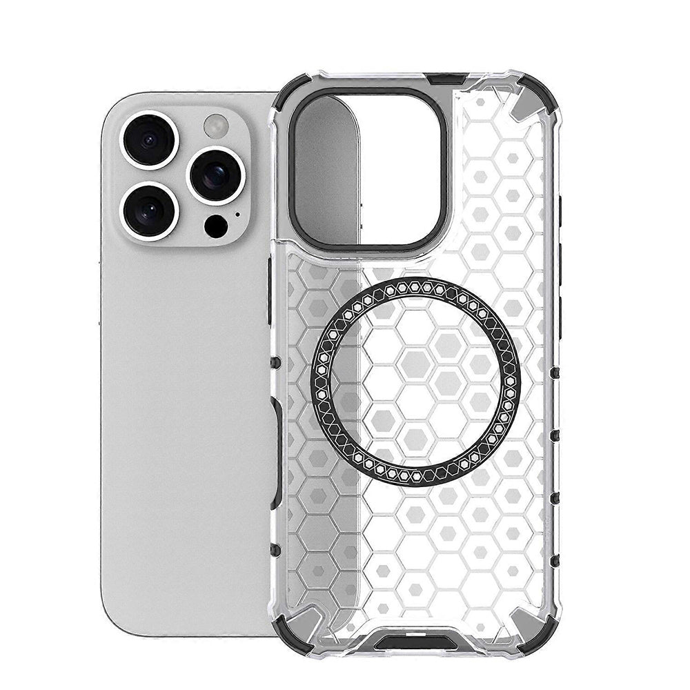 Techsuit - HoneyComb Shield MagSafe - iPhone 16 Pro Max - White