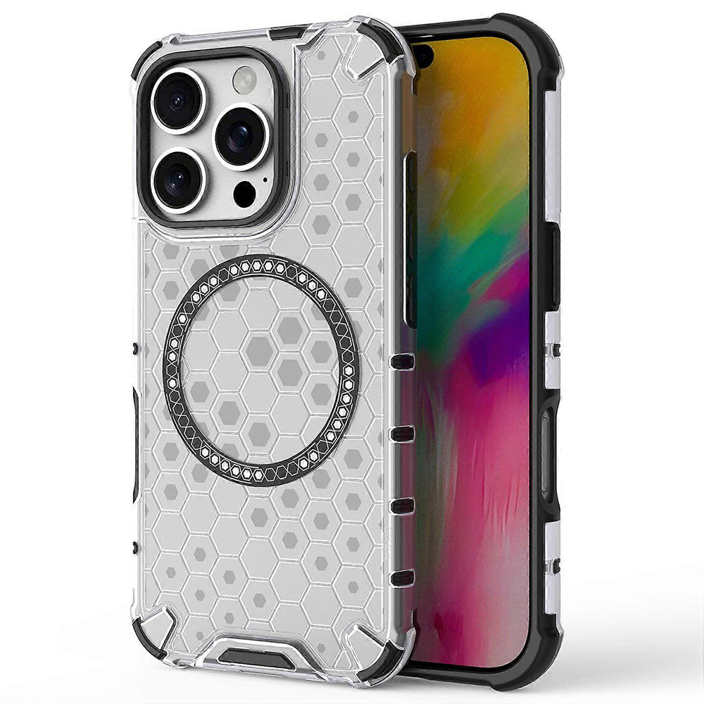 Techsuit - HoneyComb Shield MagSafe - iPhone 16 Pro Max - White