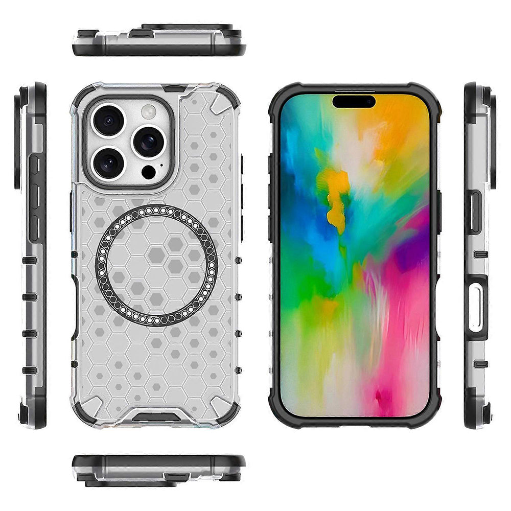 Techsuit - HoneyComb Shield MagSafe - iPhone 16 Pro Max - White