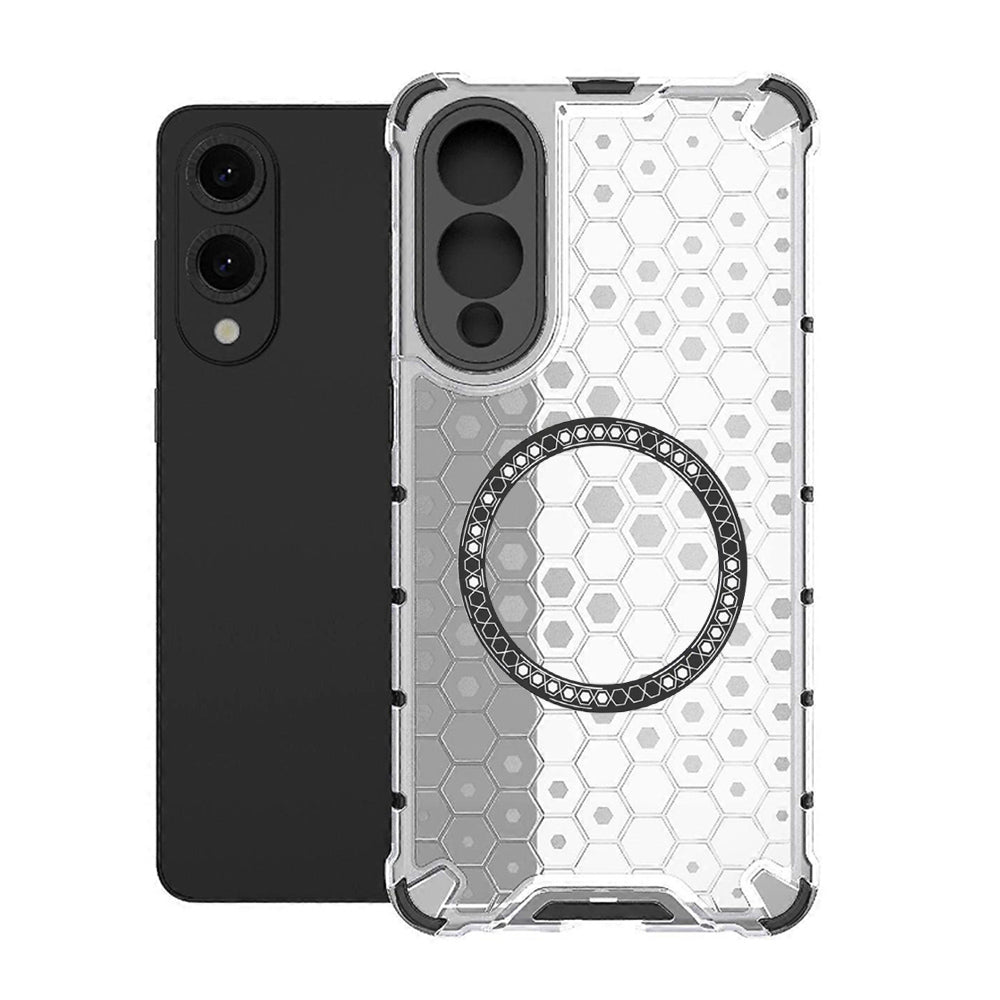 Techsuit - HoneyComb Shield MagSafe - Samsung Galaxy S25 Edge - White