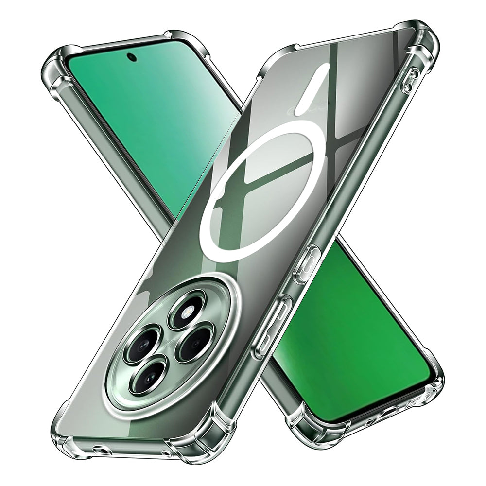 Techsuit - Shockproof Clear Silicone MagSafe - Oppo Reno12 F 4G / Reno12 F 5G / Reno12 FS 4G / Reno12 FS 5G - Clear
