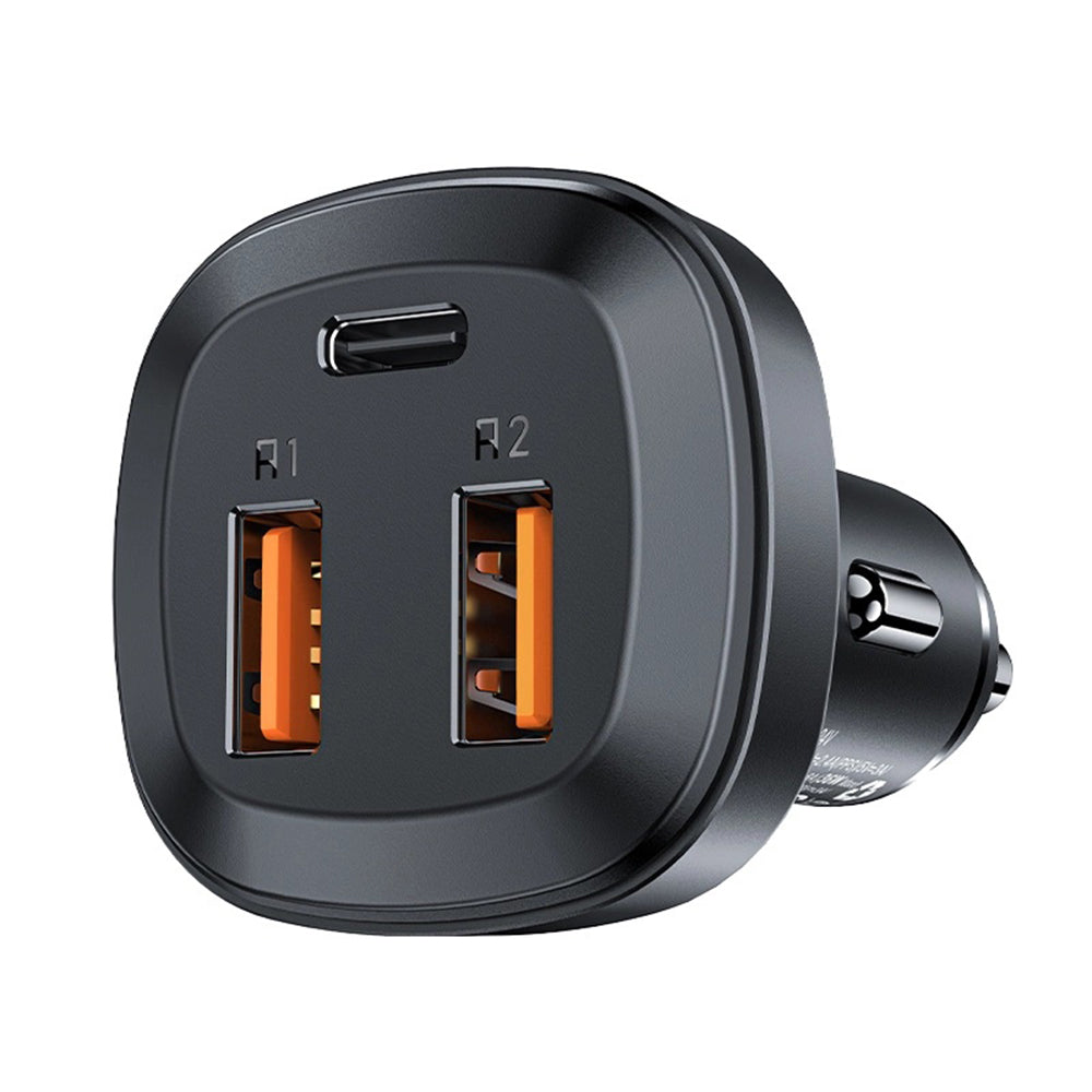 Acefast - Car Charger (B9) - 2x USB, Type-C, Fast Charging, 66W, PD3.0, QC4+, Zinc Alloy - Black