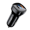 Acefast - Car Charger (B4) - with Digital Display, Fast Charging, USB, Type-C, 66W - Black