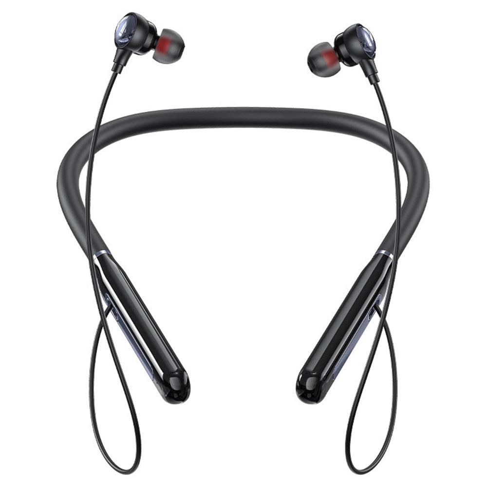 Acefast - Bluetooth Earphones (N5) - Behind the Head, Neckband, Bluetooth 5.4, LED Display, IPX4, 200mAh - Black
