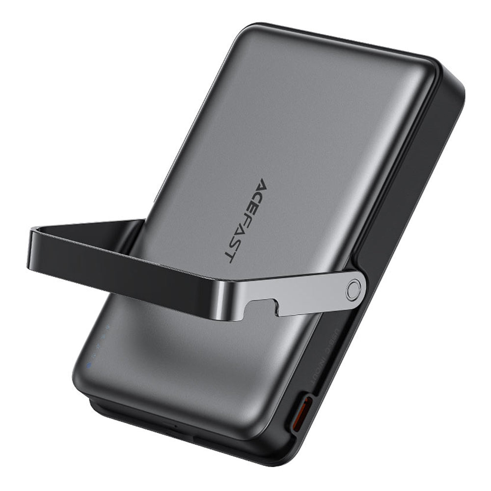 Acefast - Magnetic Wireless Power Bank (M17-10000) - Foldable Stand, USB-C Port, 10000mAh, 22.5W, LED Indicator - Black