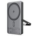 Acefast - Magnetic Wireless Power Bank (M16-5000) - with Foldable Stand, USB-C Port, 5000mAh, PD18W, LED Indicator - Bla