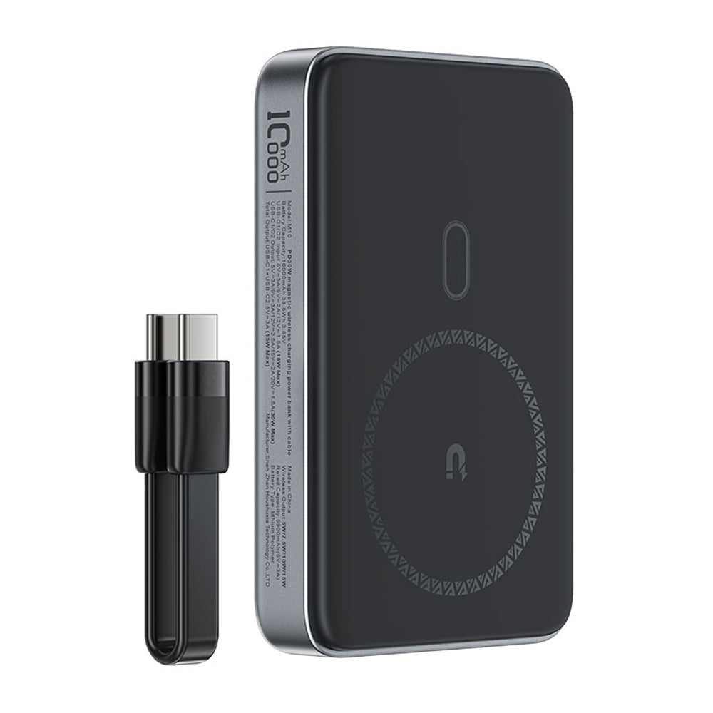 Acefast - Magnetic Wireless Power Bank (M10-10000) - with Type-C Cable, 0.1m, 2x USB-C, 10000mAh, 30W, LED Indicator - B