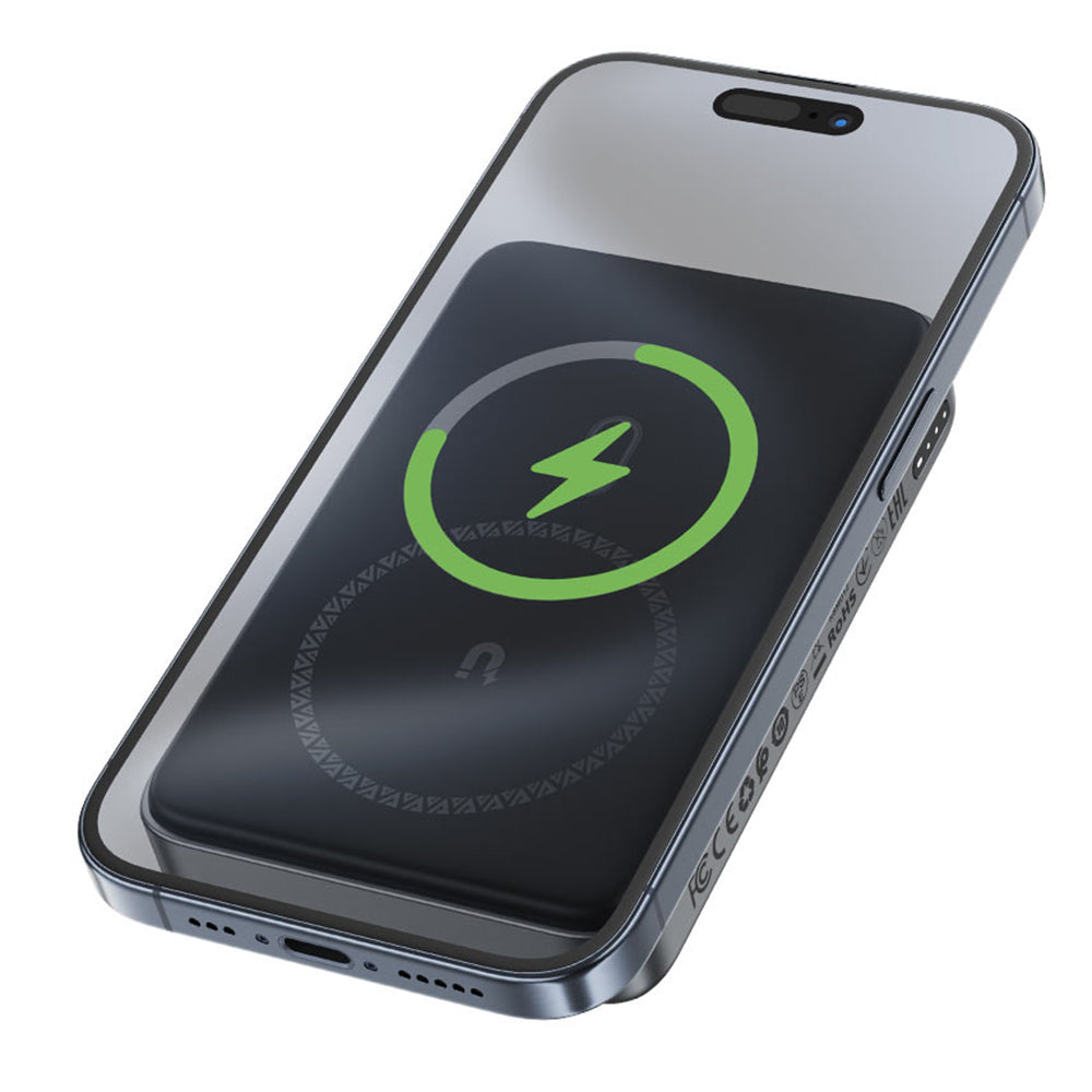 Acefast - Magnetic Wireless Power Bank (M10-10000) - with Type-C Cable, 0.1m, 2x USB-C, 10000mAh, 30W, LED Indicator - B