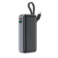 Acefast - Power Bank (M7-10000) - with Type-C Cable, USB-C, USB, 10000mAh, 30W, Digital Display, Dirt-resistant - Black