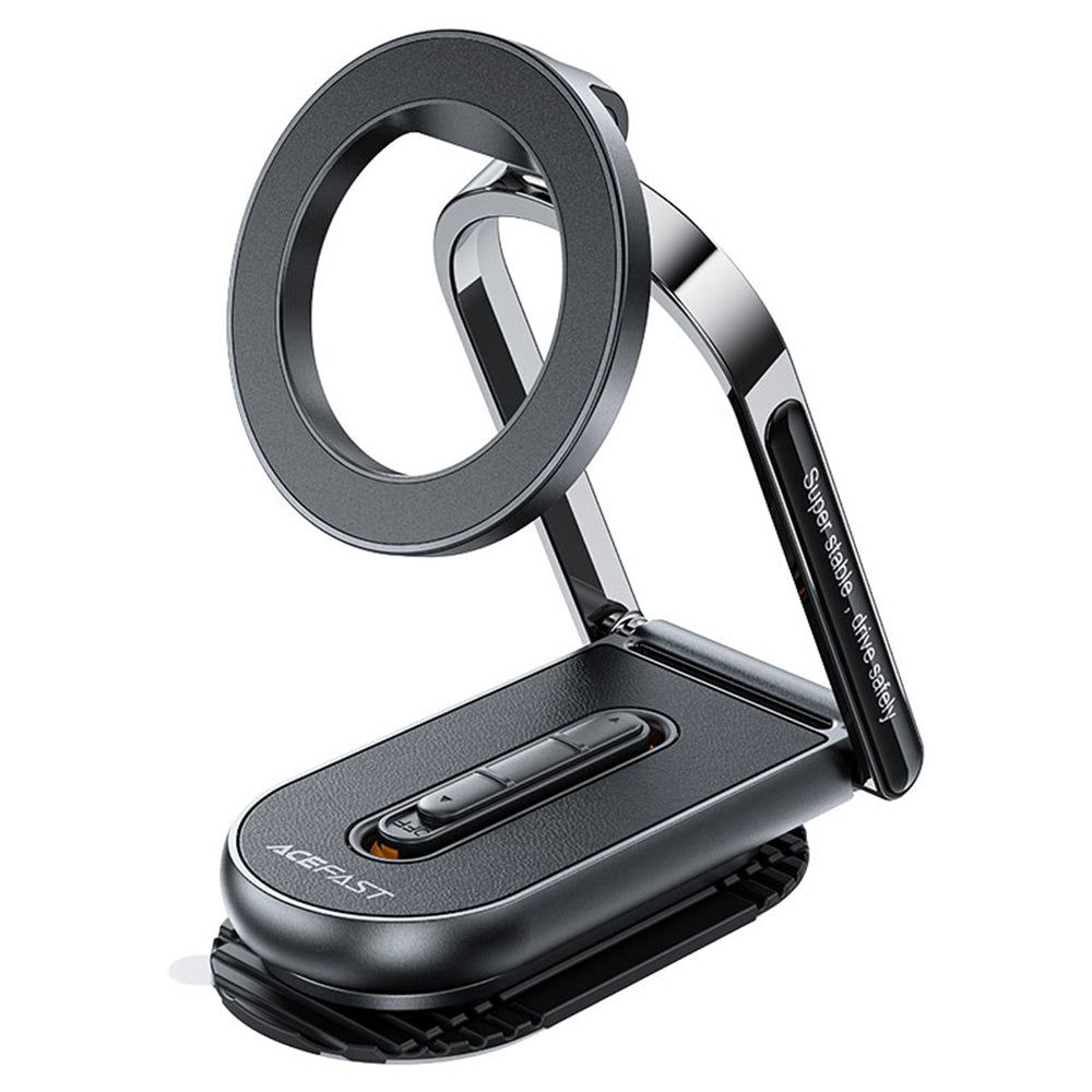 Acefast- Car Holder (D54) - Magnetic Grip, for Dashboard / Windshield, 360°, Dual-Axis, Detachable Base, Max. 6.9" - Bla
