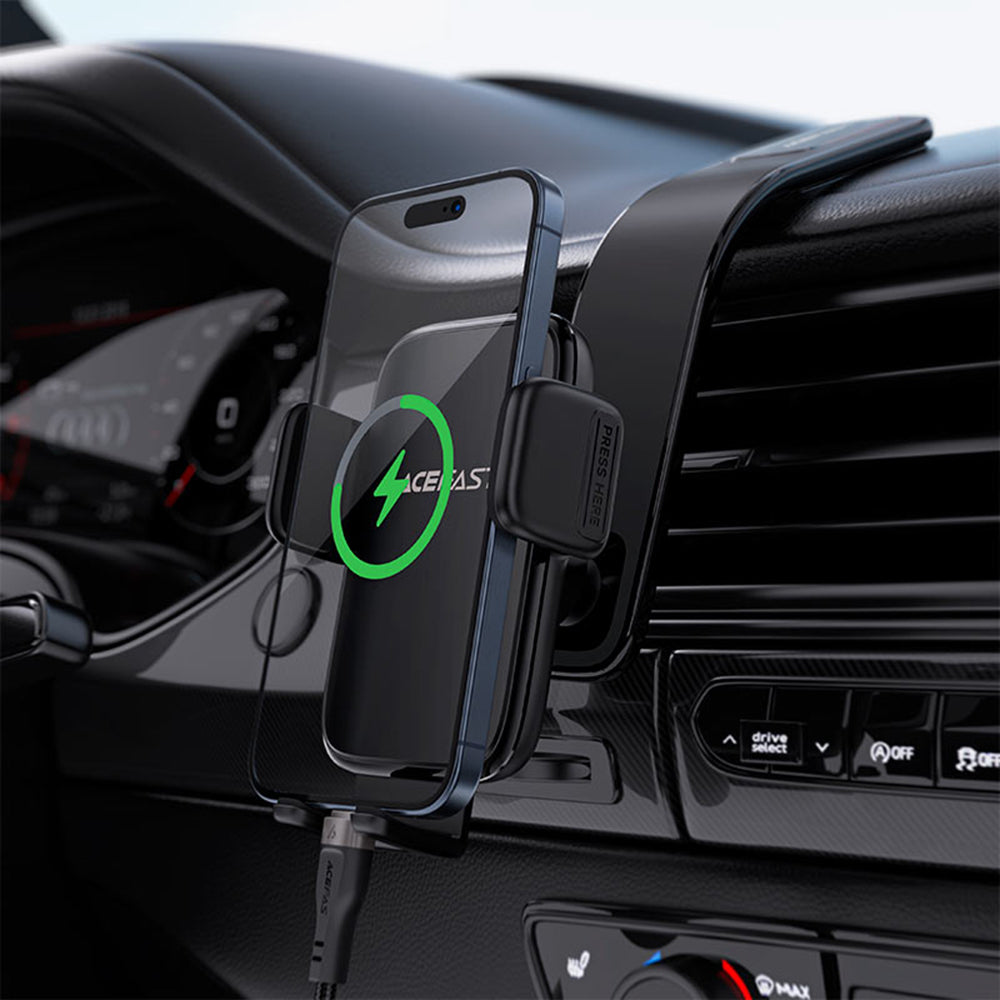 Acefast - Car Holder (D28) - for Dashboard, 360° Rotation, Multi-Angle Adjustment, Secure Fit, for 4.5 - 6.7" Phone - Bl