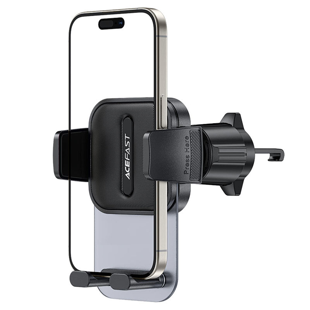 Acefast - Car Holder (D25) - for Air Vent, Free Rotation, Adjustable Angle, Secure Lock Clip, for 4.5 - 6.7" Phones - Bl