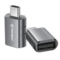 Techsuit - Premium OTG Adapter SlateVolt (A10) - USB 3.0 to Type-C, 5Gbps, 3A, Zinc Alloy, Support for Thunderbolt 3 - G