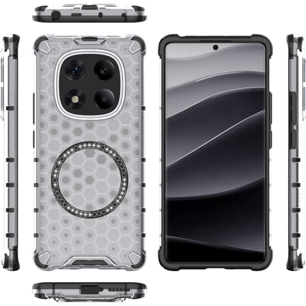 Techsuit - HoneyComb Shield MagSafe - Xiaomi Redmi Note 14 Pro+ 5G - White