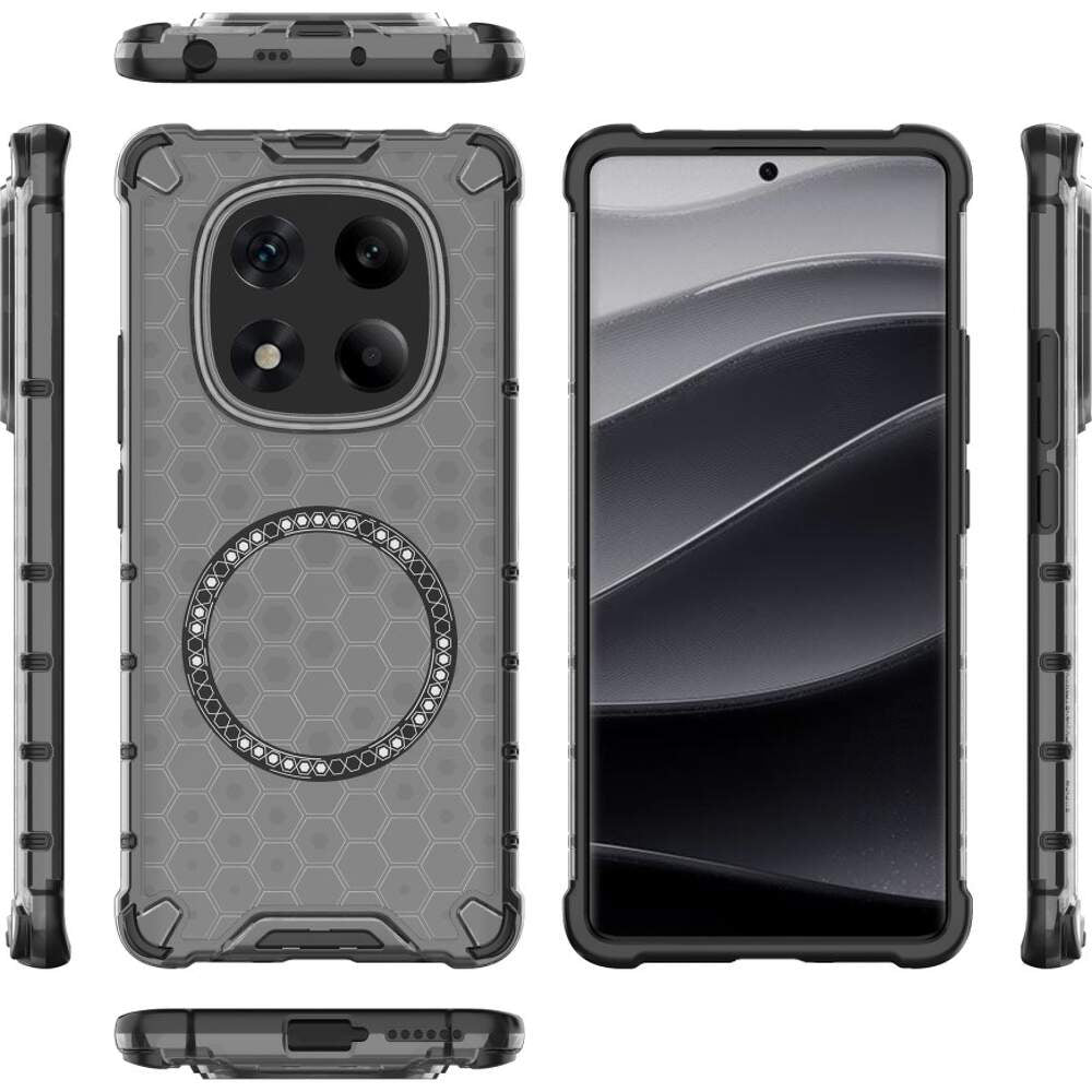 Techsuit - HoneyComb Shield MagSafe - Xiaomi Redmi Note 14 Pro+ 5G - Black