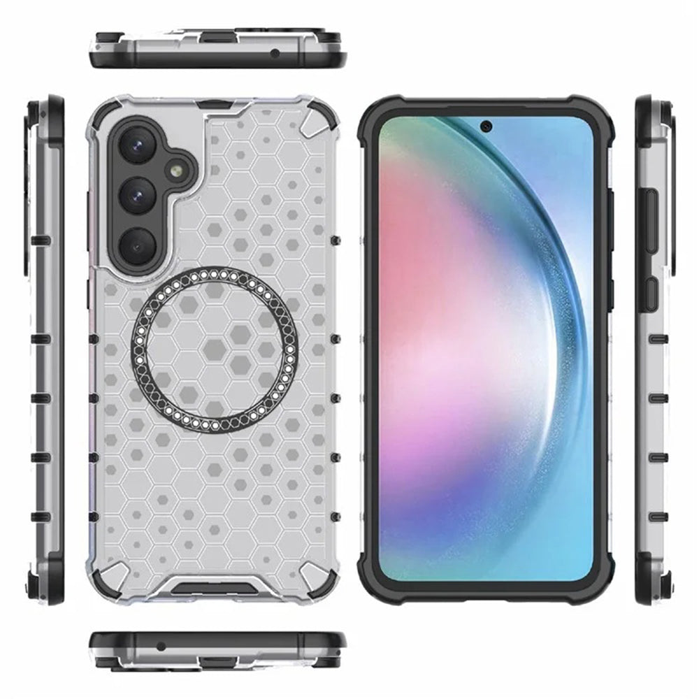 Techsuit - HoneyComb Shield MagSafe - Samsung Galaxy A55 5G - White