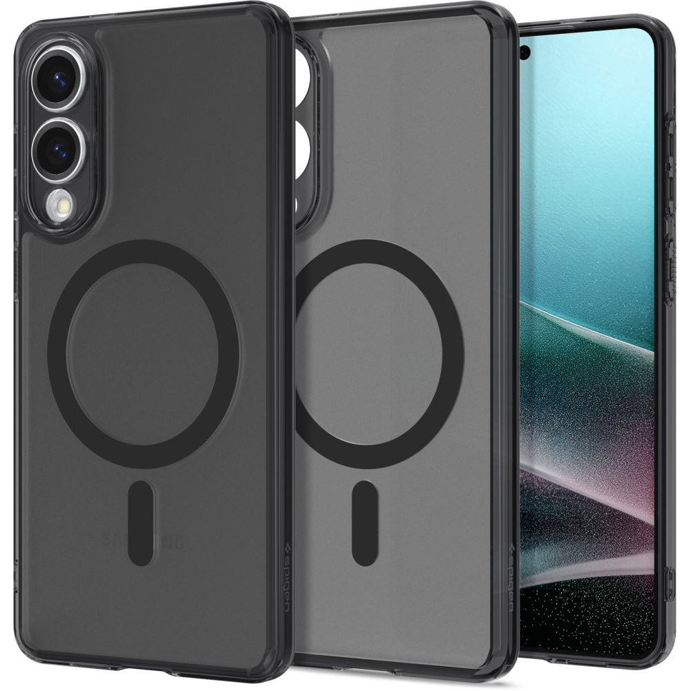 Spigen Husa de protectie Spigen Ultra Hybrid MagSafe (ACS09419) compatibil cu Samsung Galaxy S25 Edge, Frost Black