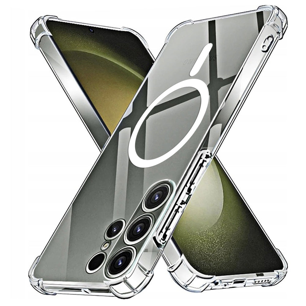 TechSuit Husa de protectie Techsuit Shockproof Clear Silicone MagSafe compatibil cu Samsung Galaxy S23 Ultra, Transparen