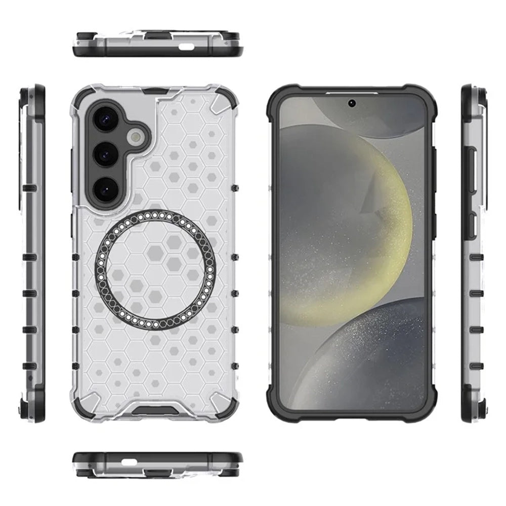 Techsuit - HoneyComb Shield MagSafe - Samsung Galaxy S24 - White