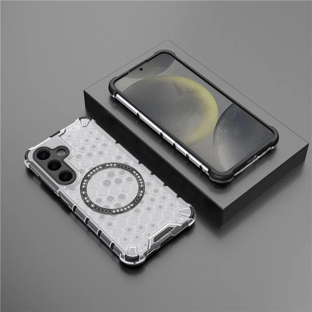 Techsuit - HoneyComb Shield MagSafe - Samsung Galaxy S25 - White