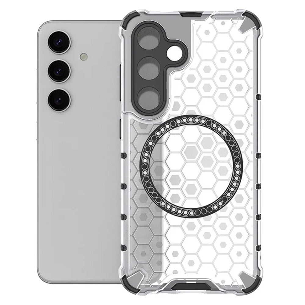 Techsuit - HoneyComb Shield MagSafe - Samsung Galaxy S25 Plus - White
