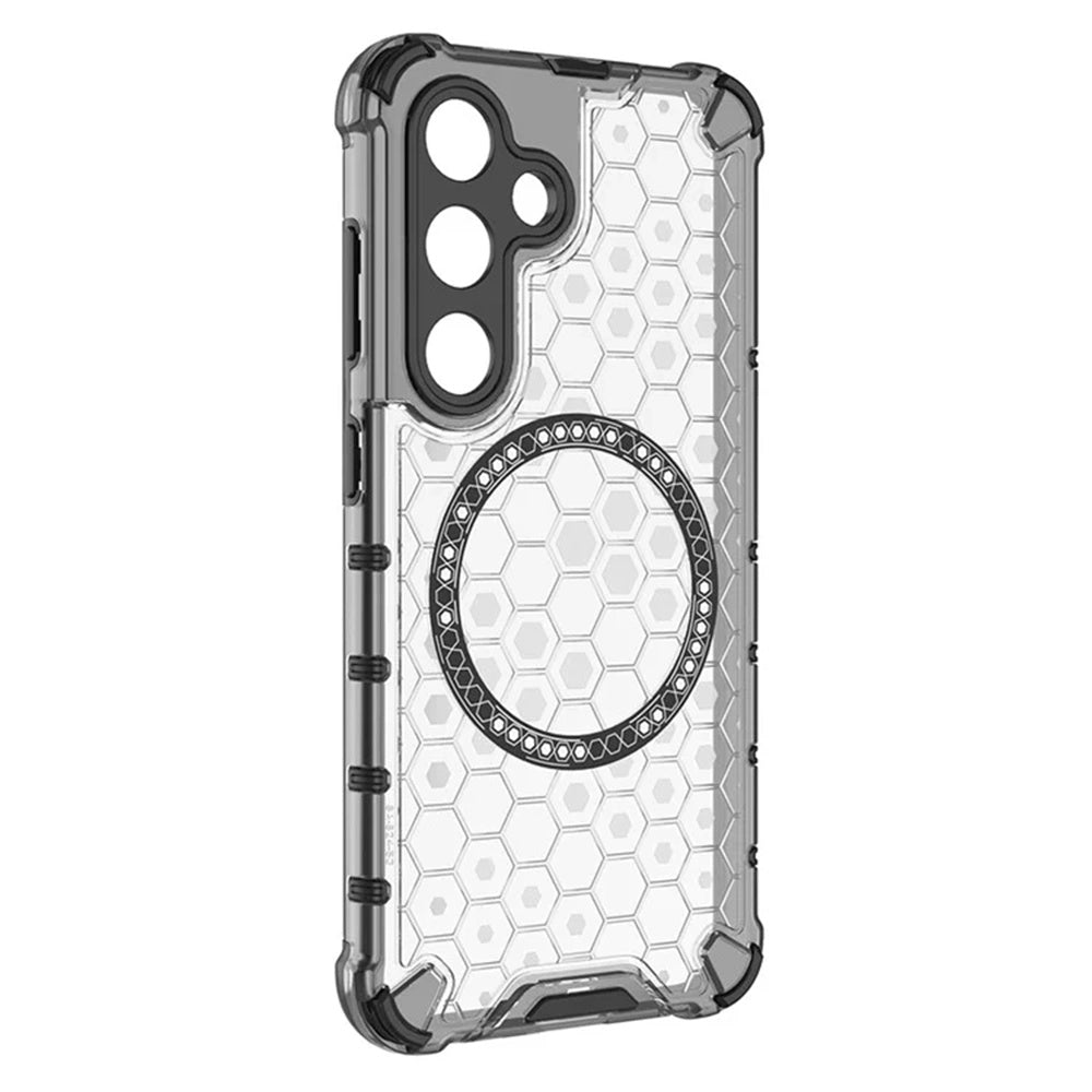 Techsuit - HoneyComb Shield MagSafe - Samsung Galaxy S25 Plus - White