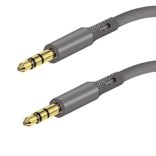 Techsuit - Premium Cable Adapter SoundFleX (AC3) - 3.5mm to Jack, Hi-Fi Quality, Silica Gel, 1m - Gray